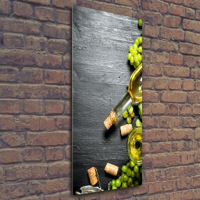 Foto obraz szklany pionowy Winogrona i wino