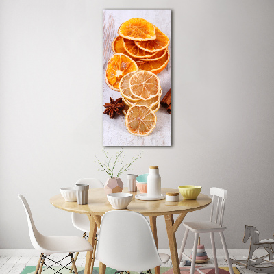 Verticale glasfoto De geur van Kerstmis