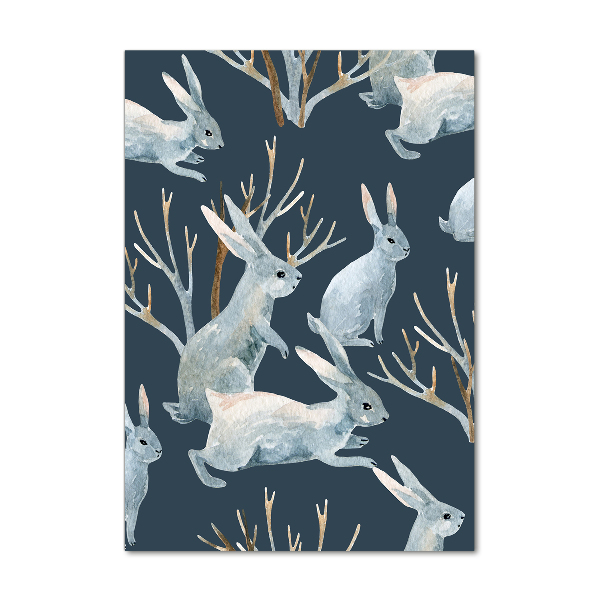 Foto-obraz zdjęcie na szkle pionowy Króliki