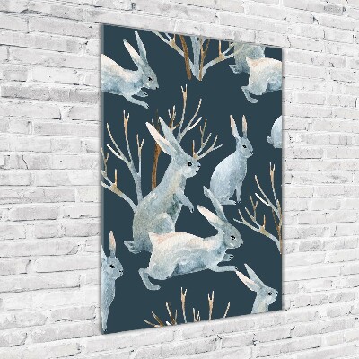 Foto-obraz zdjęcie na szkle pionowy Króliki