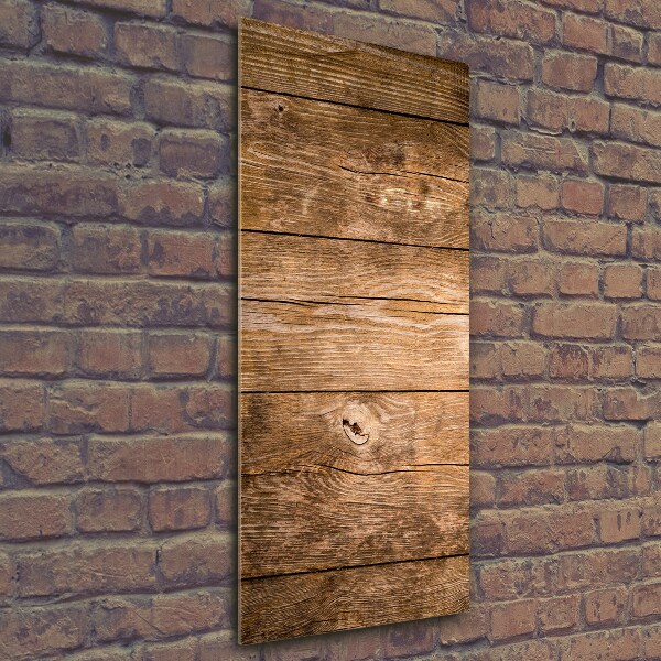 Verticale glasfoto Houten achtergrond