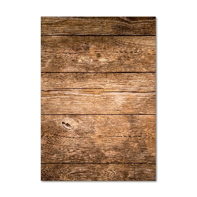 Verticale glasfoto Houten achtergrond
