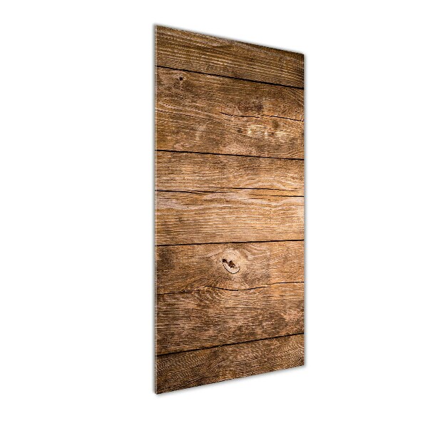 Verticale glasfoto Houten achtergrond
