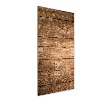 Verticale glasfoto Houten achtergrond