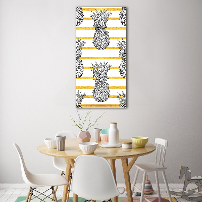 Verticale foto op glas Ananasreepjes