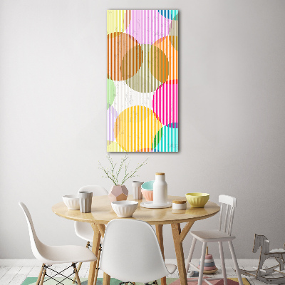 Foto obraz szkło hartowane pionowy Kolorowe koła