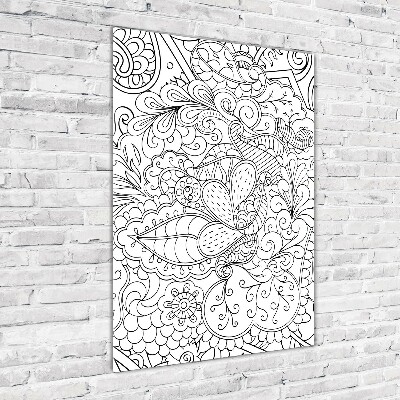 Verticale glasfoto Zentangle-achtergrond