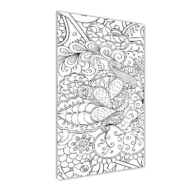 Verticale glasfoto Zentangle-achtergrond