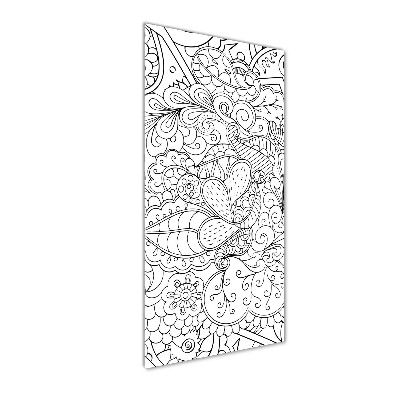 Verticale glasfoto Zentangle-achtergrond