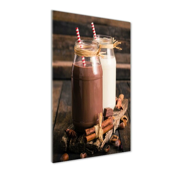 Foto obraz szklany pionowy Koktajle mleczne
