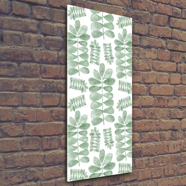 Verticale glasfoto Eucalyptusbladeren
