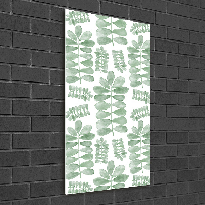 Verticale glasfoto Eucalyptusbladeren