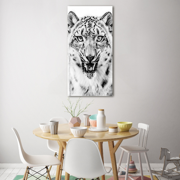 Foto obraz na szkle pionowy Śnieżna pantera