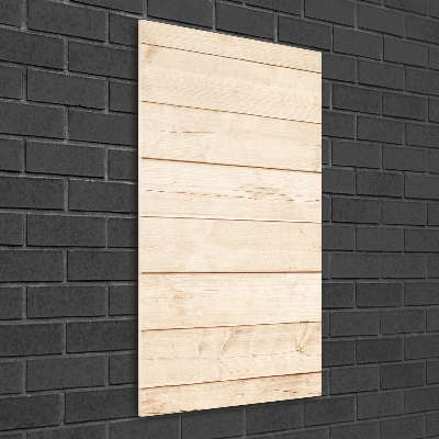 Verticale glasfoto Houten achtergrond