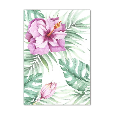 Verticale foto op glas Hawaiiaans patroon