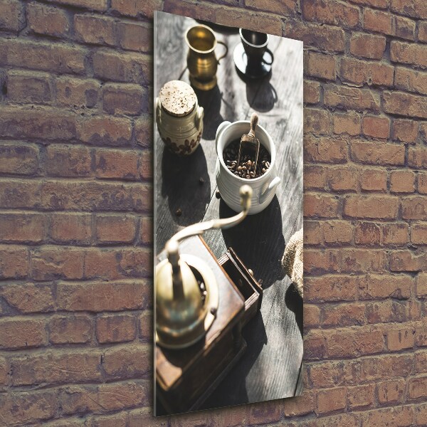 Verticale foto op glas Koffiemolen