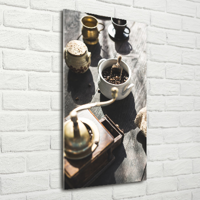 Verticale foto op glas Koffiemolen