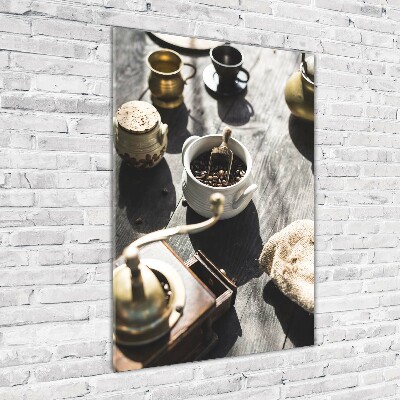 Verticale foto op glas Koffiemolen