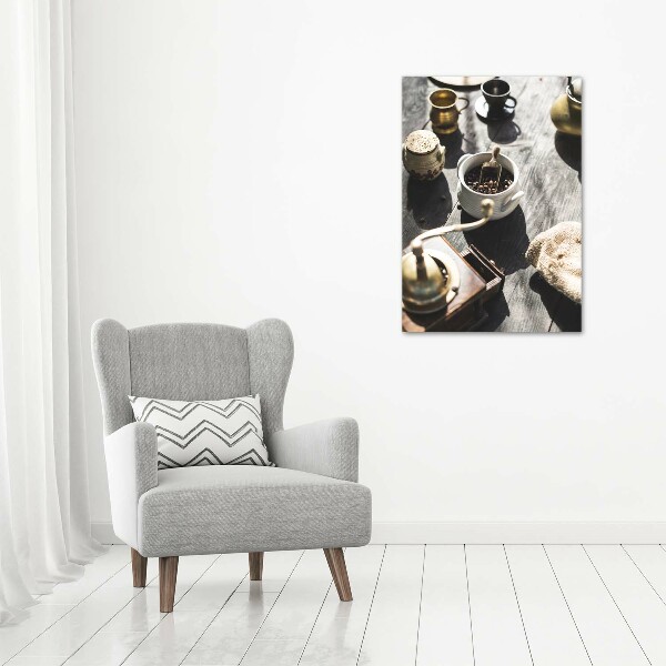 Verticale foto op glas Koffiemolen