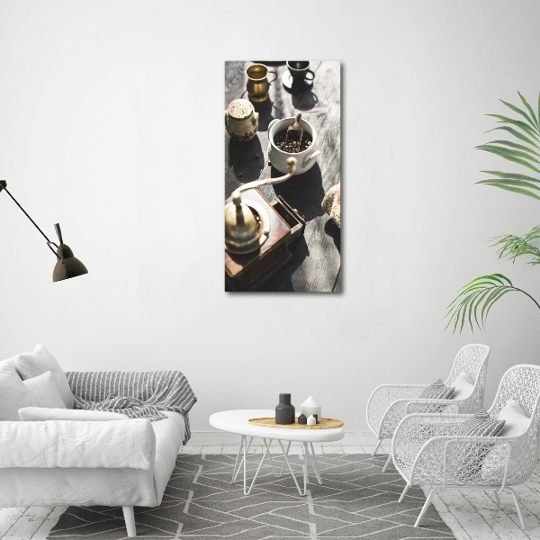 Verticale foto op glas Koffiemolen