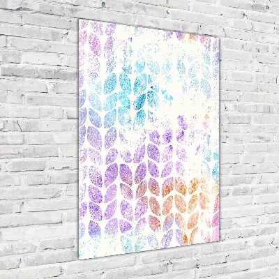 Foto obraz na szkle pionowy Kolorowe listki
