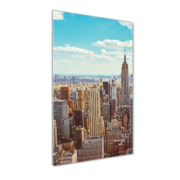 Verticale foto op glas New York vanuit vogelperspectief