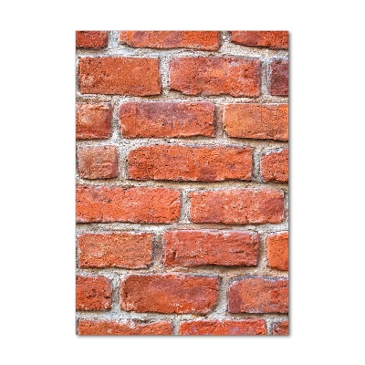 Verticale foto op glas Bakstenen muur