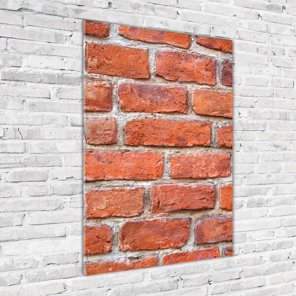 Verticale foto op glas Bakstenen muur
