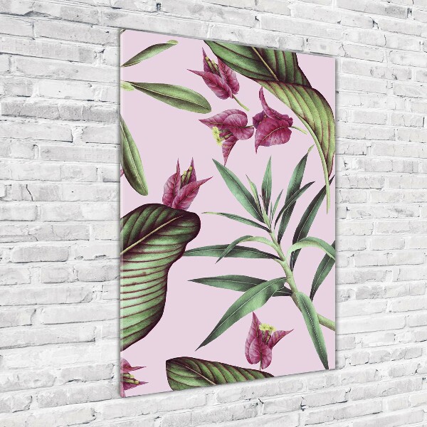 Verticale foto op glas Hawaiiaans patroon