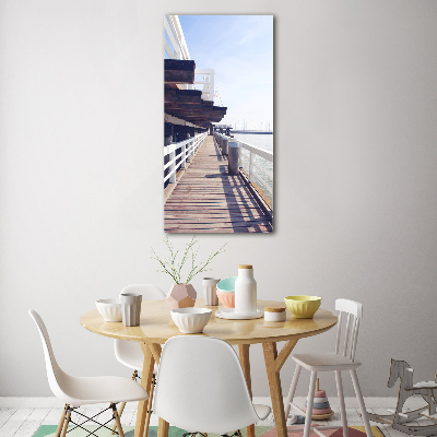Verticale foto op glas Pier in Sopot