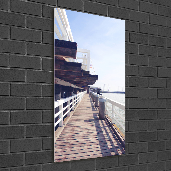 Verticale foto op glas Pier in Sopot