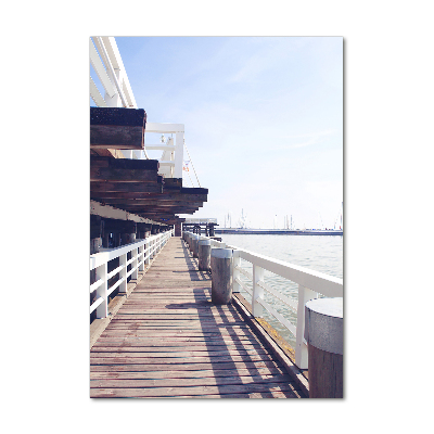 Verticale foto op glas Pier in Sopot