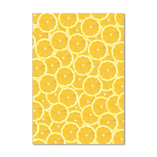 Verticale glasfoto Citroenen