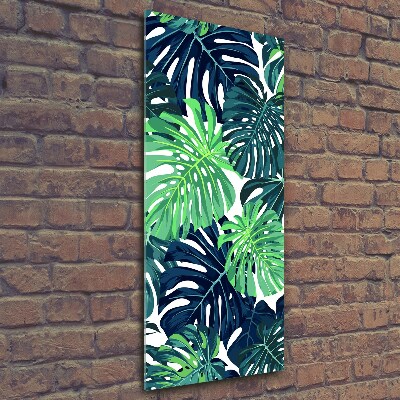 Foto obraz na szkle pionowy Tropikalne liście