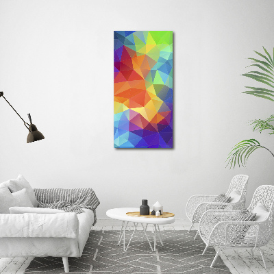 Verticale glasfoto Abstracte driehoeken