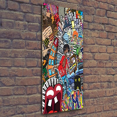 Foto obraz zdjęcie na szkle pionowy Muzyczny kolaż