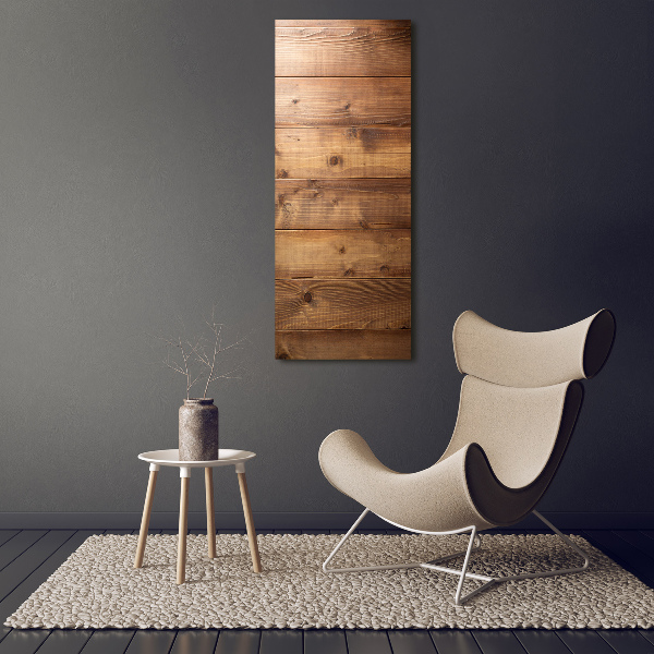 Verticale foto op glas Houten achtergrond