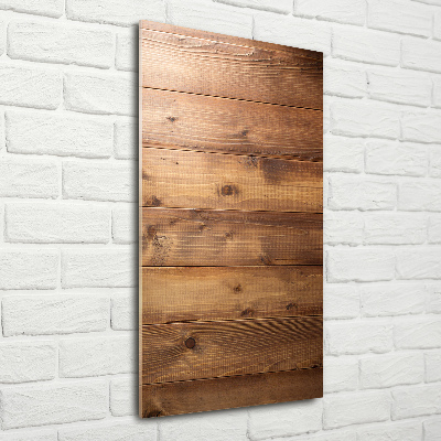 Verticale foto op glas Houten achtergrond