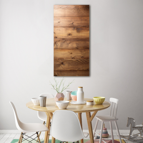 Verticale foto op glas Houten achtergrond