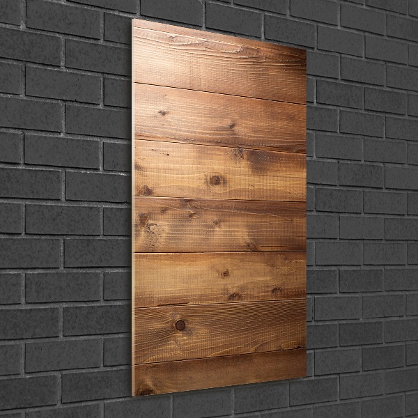 Verticale foto op glas Houten achtergrond
