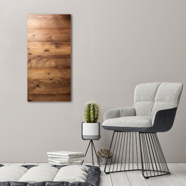 Verticale foto op glas Houten achtergrond