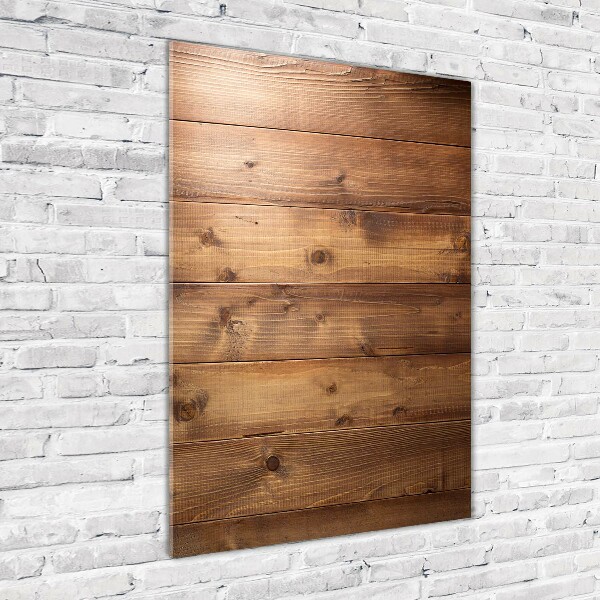 Verticale foto op glas Houten achtergrond