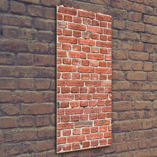 Verticaal glasschilderij Bakstenen muur
