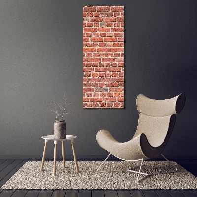 Verticaal glasschilderij Bakstenen muur
