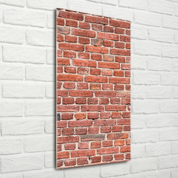 Verticaal glasschilderij Bakstenen muur