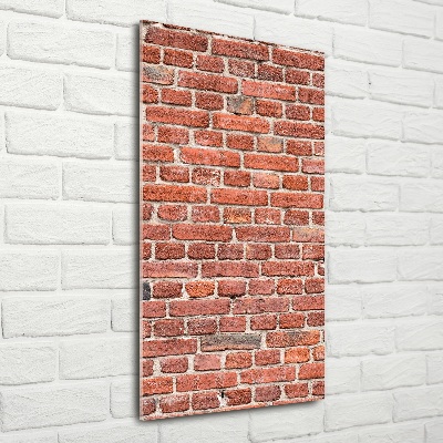 Verticaal glasschilderij Bakstenen muur