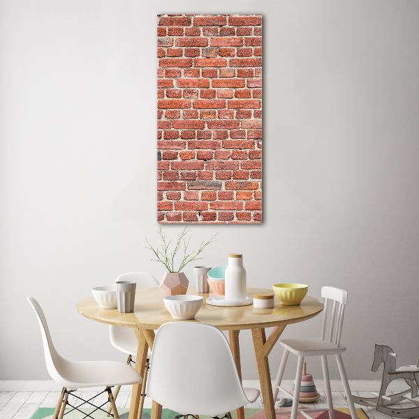 Verticaal glasschilderij Bakstenen muur