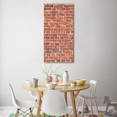 Verticaal glasschilderij Bakstenen muur