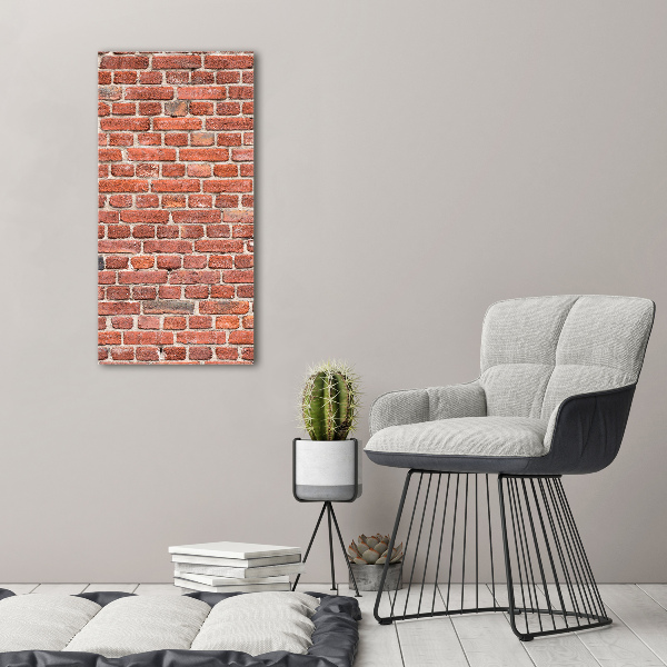 Verticaal glasschilderij Bakstenen muur