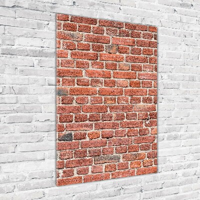 Verticaal glasschilderij Bakstenen muur
